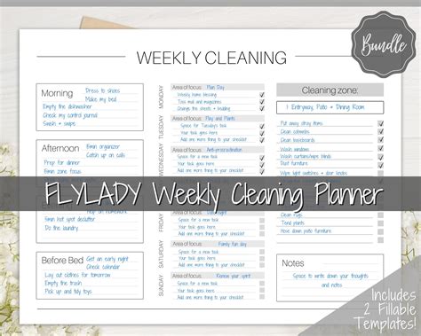 fly lady cleaning schedule printable printable word searches