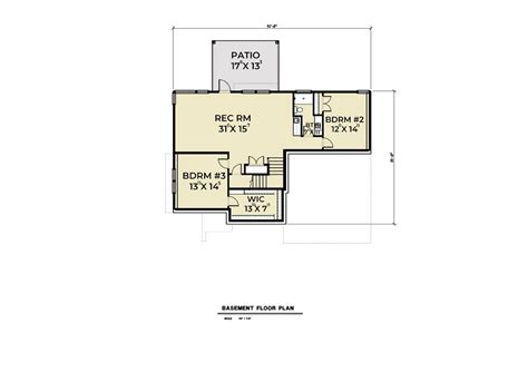 contemporary ranch sloping lot house plan