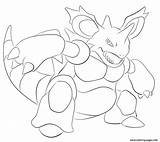Pokemon Nidoking Coloring Pages Scyther Printable Print Color Drawing sketch template
