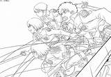 Coloring Lineart Pages Titan Attack Anime Shingeki Kyojin Mikasa Snk Levi Eren Deviantart Drawings Printable Scouting Legion Patch Drawing Fighting sketch template