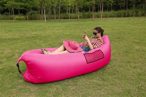 inflatable sofa outdoor air sleep couch portable furniture imitate nylon external internal pvc