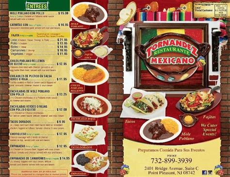 Here Is Our New Menu With New Entrees Picture Of Tornandez