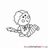 Coloring Pages Writer Children Sheet Title sketch template