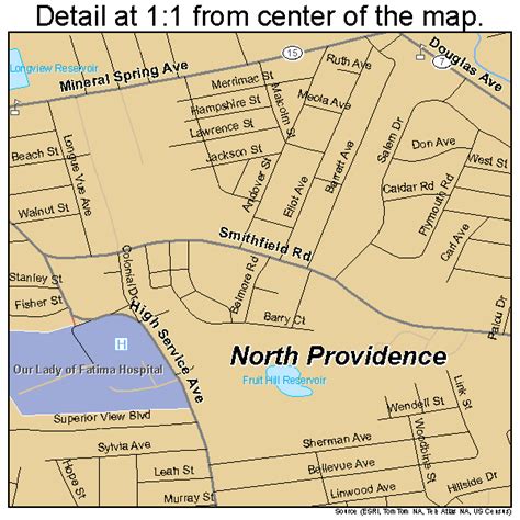 north providence rhode island street map
