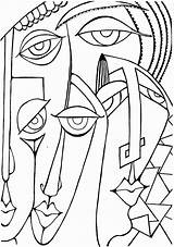Picasso Abstract Cubism Colorear Pablo Cubismo Berühmte Kunstunterricht Basteln Cubista Malerarbeiten Vorschule Boyama Masques Abstractas Sayfaları Cuadros Cubisme sketch template
