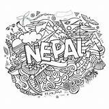 Nepal sketch template