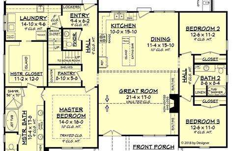 simple  bedroom house plans  garage