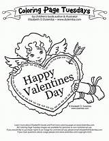 Coloring Valentine Pages Cupid Happy Preschool Drawing Tuesday Dulemba Valentines Popular Getdrawings Coloringhome sketch template