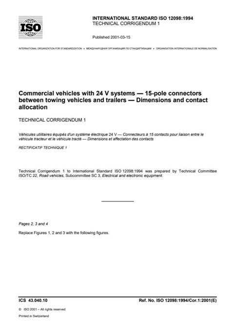 iso   commercial vehicles    systems  pole connectors