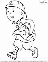 Caillou Coloring Pages Printable Cartoons Kids Library Drawing Football Coloringlibrary Fun Printables Color Reef Coral Colouring Popular Easter Clipart Print sketch template