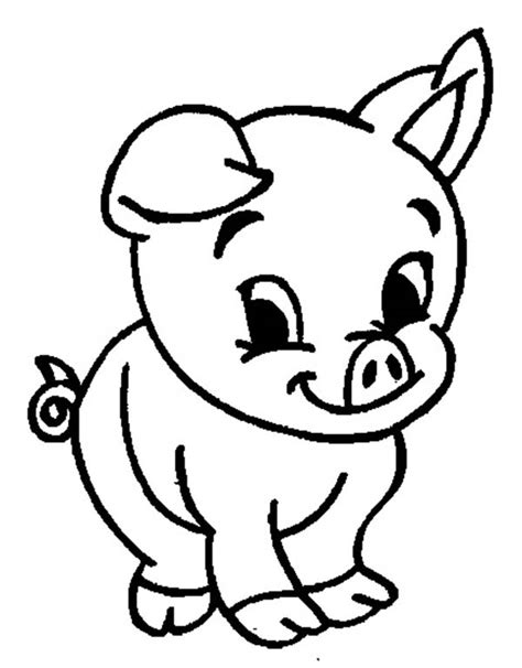gambar adorable baby pig coloring page sky cute pages pigs  rebanas