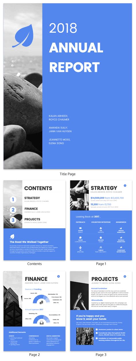templates  annual report examples samples  word pages