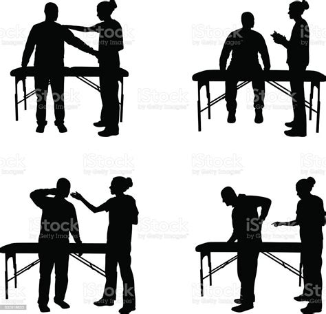 massage therapy silhouette illustration stock illustration download