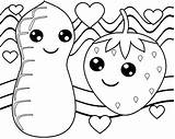 Cute Fruits Coloring Pages Printable Kids sketch template