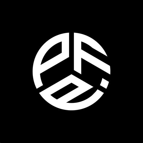design de logotipo de carta pfp em fundo preto conceito de logotipo de