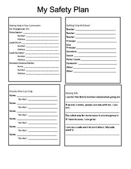 safety plan template  youth  popular templates design