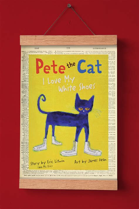 pete  cat  eric litwin printable book cover literary etsy