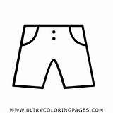 Shorts Coloring sketch template