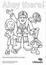 Colouring Rnli Children Lifeboat sketch template