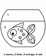 Number Color Fish Easy Printable Coloring Worksheets Gold Numbers Worksheet Topcoloringpages Print Find sketch template