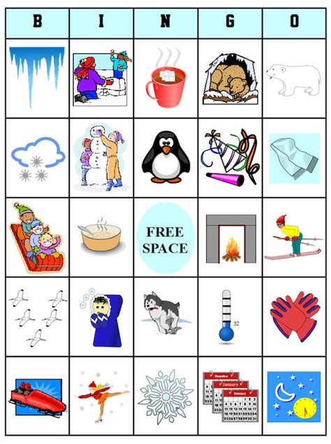 printable winter bingo  bingo cards    etsy