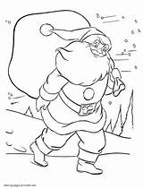 Coloring Santa Pages Printable Holiday Kids sketch template