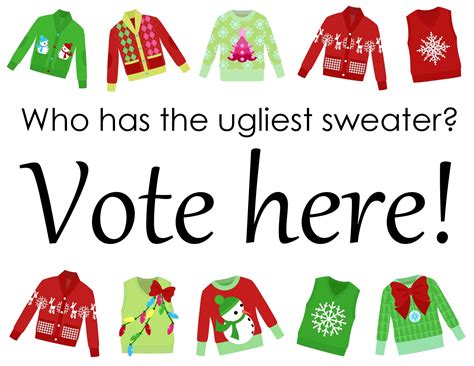 ugly sweater party  printables  country chic cottage
