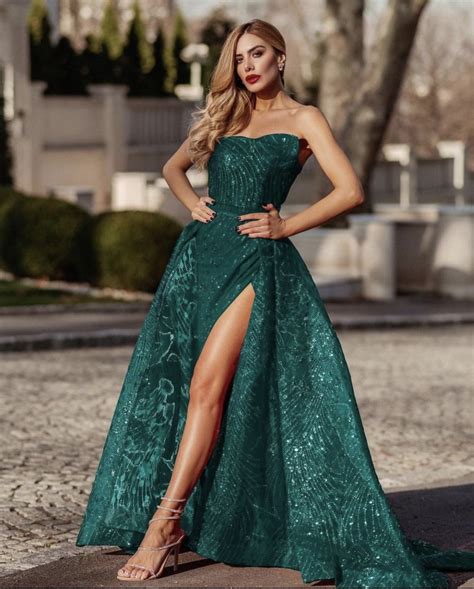 tina holly valhalla green ball gown