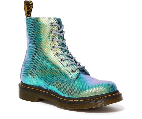 dr martens  pascal  blue iridescent  martens iridescent shoe collection