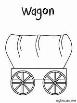 Wagon Coloring Pioneer Pages Printable Template Getcolorings Color sketch template