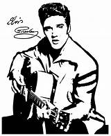 Elvis Presley Drawing Silhouette Stencil Clip Tattoo Rock Stencils Transparent Background Choose Board Pop Illustrations sketch template