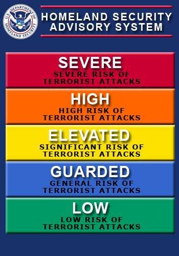 color coded threat level advisory  attack wired