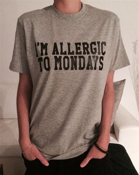 i m allergic to mondays t shirt lazy funny cute tumblr