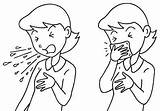 Cough Manners Sneeze Influenza Coughing Etiquette อก เล บ อร sketch template