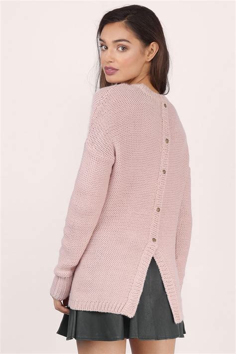 bright   button  sweater  blush clothes cute oversized