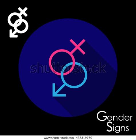 Gender Signs Male Female Circles Cross Stock Vector Royalty Free