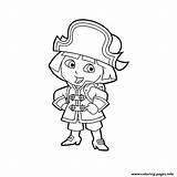 Pirate Coloring Dora Pages Printable Print sketch template