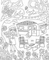 Kamperen Kleurplaten Caravan Malvorlagen Volwassenen Dekker Jahreszeiten Crayola Downloaden Uitprinten sketch template