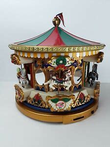 vintage mrchristmas carousel merry    original box holiday decor  ebay