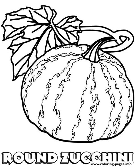 vegetable  zucchini coloring page printable