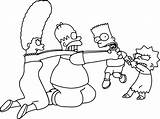 Simpson Simpsons Coloring Pages Characters Print Lisa Homer Marge Printable Bart Sheets Drawing Clown Krusty Los Dibujos Cool Para Color sketch template