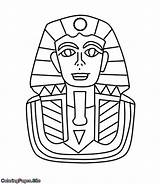 Coloring Pharaoh King sketch template
