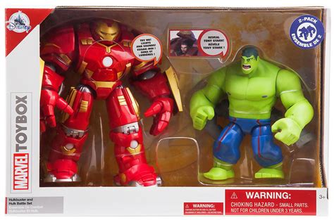 disney marvel toybox hulkbuster hulk exclusive  action figure  pack battle set toywiz