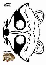 Printable Masks Mask Raccoon Animal Krokotak Kids Print Template Printables Racoon Coloring Templates Craft Waschbär Bee Clip Maskesi Rakun Mascara sketch template