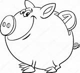 Piggy Drawing Bank Getdrawings sketch template