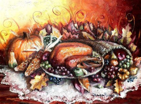 Thanksgiving Dinner Painting By Shana Rowe Jackson
