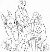 Colorare Bethlehem Disegni Donkey Asino Immagini Gesu Presepe Bambini sketch template