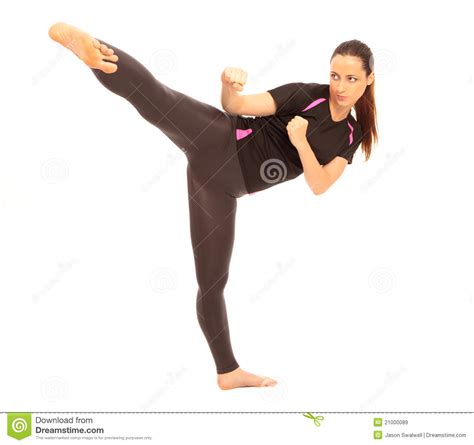 Karate Kick Royalty Free Stock Images Image 21000089