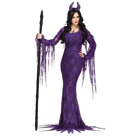 halloween sexy purple evil witch costume cosplay deluxe fairytale demon long sleeve dress devil