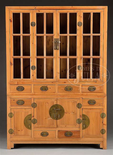 Chinese Style Glass Front Display Cabinet